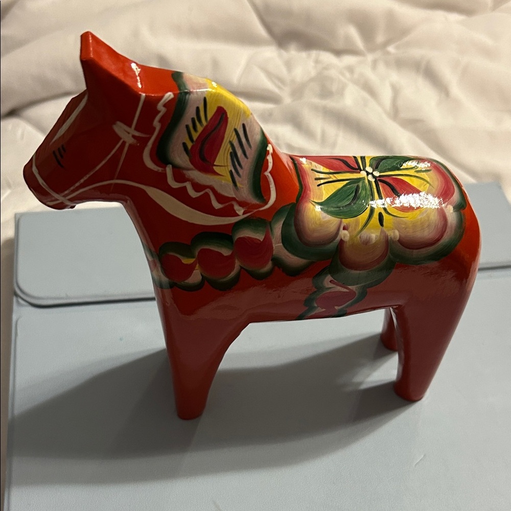 Vintage Swedish wooden horse